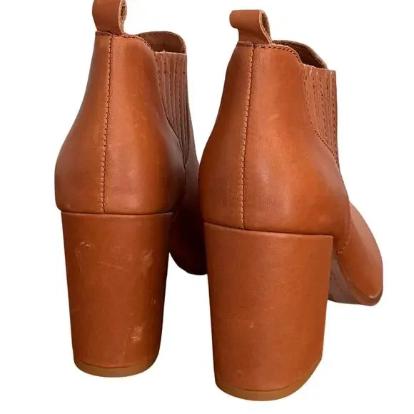 NWT Kelsi Dagger Brooklyn West Leather Ankle Bootie Sienna  display picture 1